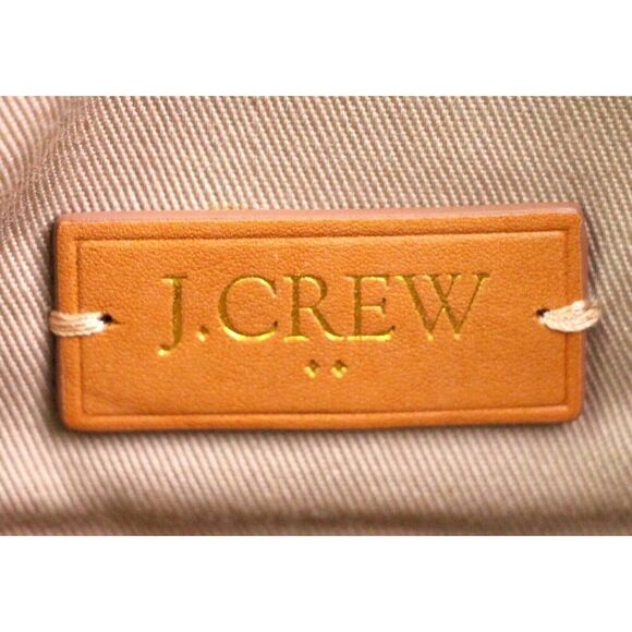 J.CREW PINK GOLD COATED CANVAS CHAIN STRAP ENVELOP SHOULDER BAG HANDBAG CLUTCH - Picture 9 of 12